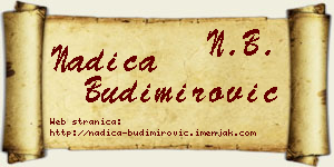 Nadica Budimirović vizit kartica